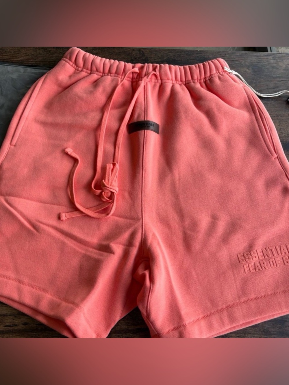 Essentials Fear Of God Coral Shorts - Sizes XXS, XS, S, M, L - NEW - Picture 1 of 4